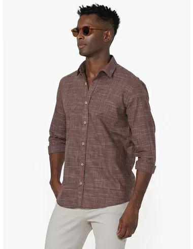 imagem de  Camisa Manga Longa Slub Mini Grid