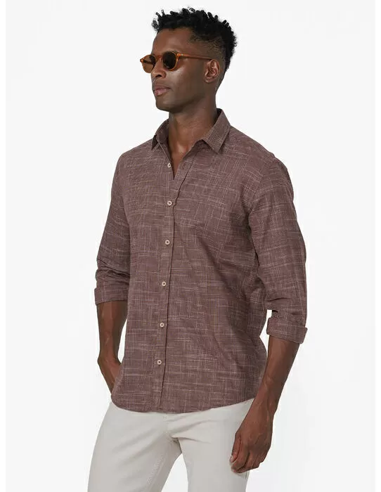 imagem do produto  Camisa Manga Longa Slub Mini Grid