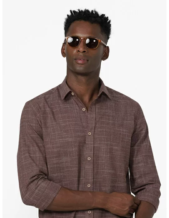 imagem do produto  Camisa Manga Longa Slub Mini Grid