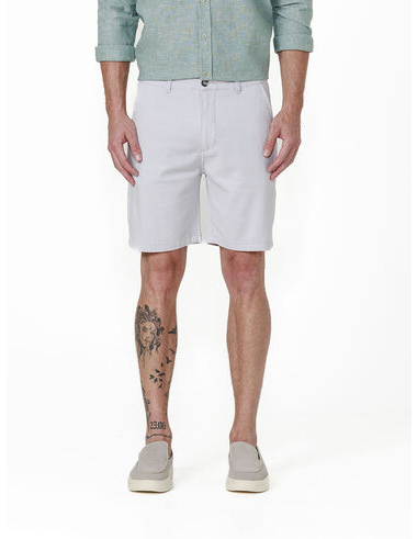 imagem de Bermuda Chino Linho Atlântico Cinza Claro