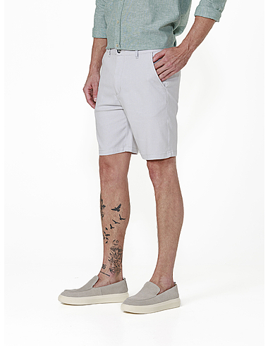 imagem de Bermuda Chino Linho Atlântico Cinza Claro