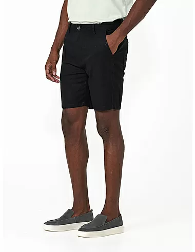 imagem de Bermuda Chino Linho Atlntico Preto