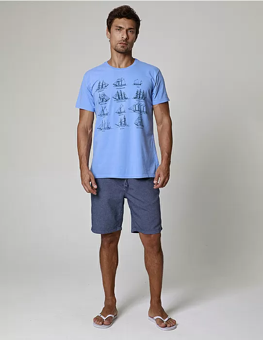 imagem do produto Bermuda C�s El�stico Denim Vibes