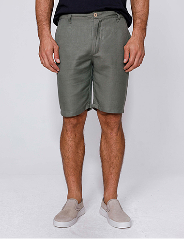 imagem de Bermuda Linho Curaçao Verde Militar