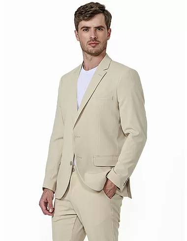 imagem de Blazer Alfaiataria Flex Span Areia