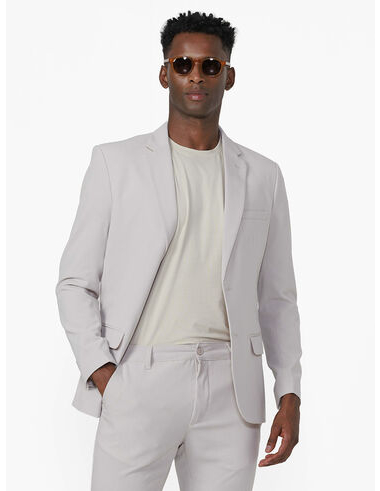 imagem de Blazer Alfaiataria Flex Span Areia Claro