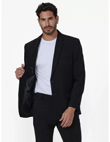 imagem de Blazer Alfaiataria Flex Span Preto