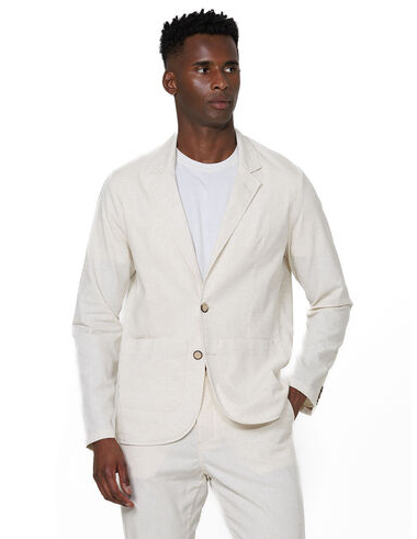 imagem de Blazer Casual Linho Span  Natural