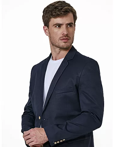 imagem de Blazer Dobby Flex Cotton Touch Marinho