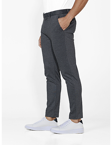 imagem de Calça Alfaiataria Malha Duo Preto Mescla 