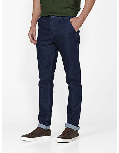 imagem de Cal�a Jeans Chino �ndigo Azul Marinho
