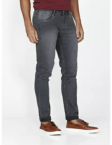imagem de Cala Jeans Orlando Cinza Lavado