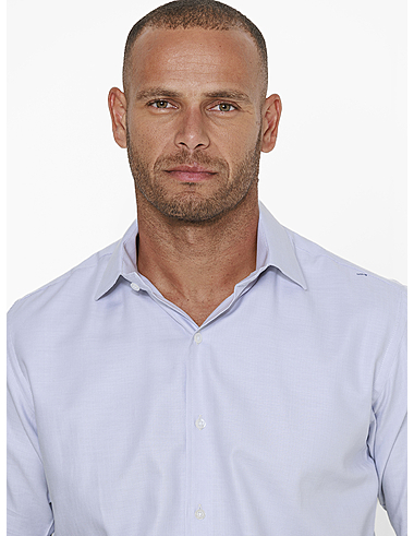 imagem de Camisa Dobby Chevron Cinza Prata