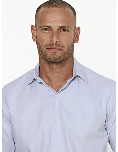 imagem de Camisa Dobby Chevron Cinza Prata