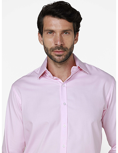 imagem de Camisa Dobby Fishbone Rosa Claro