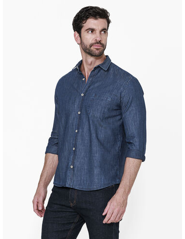 imagem de Camisa Linen Jeans Pagani  Índigo