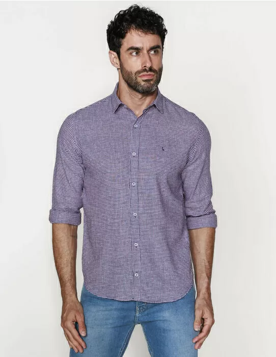 imagem do produto Camisa Linho Micro Check Riviera