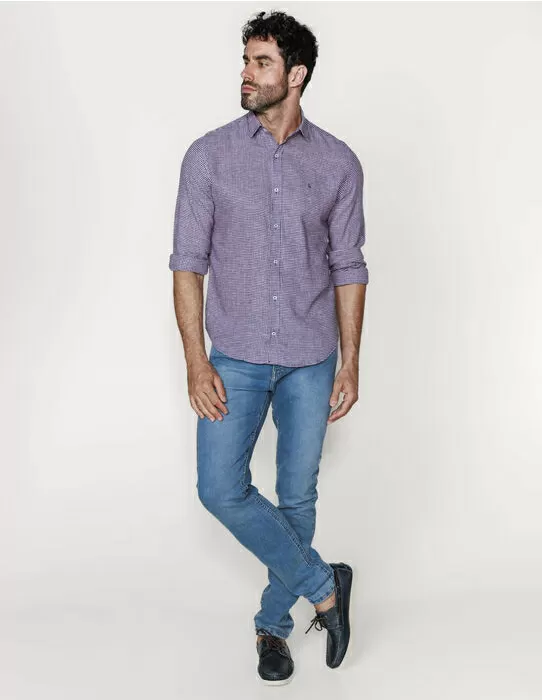 imagem do produto Camisa Linho Micro Check Riviera