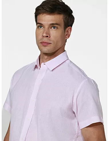 imagem de Camisa Linho Torca Rosa Claro