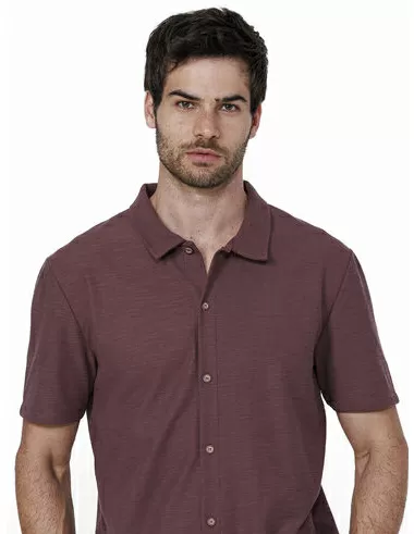 imagem de Camisa Manga Curta Malha Tricot IN Marrom
