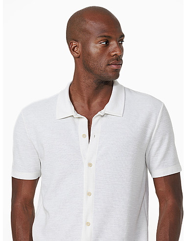 imagem de Camisa Manga Curta Malha Tricot Off White