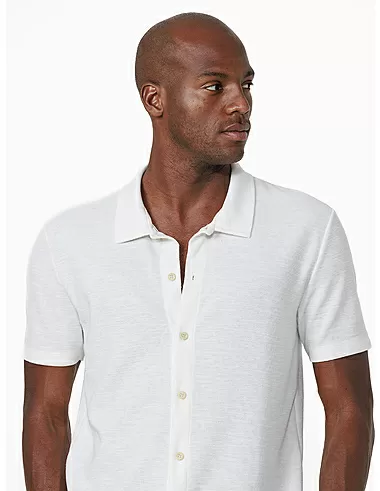 imagem de Camisa Manga Curta Malha Tricot Off White