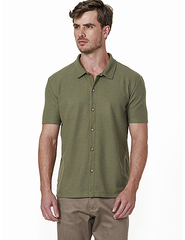 imagem de Camisa Manga Curta Malha Tricot Verde