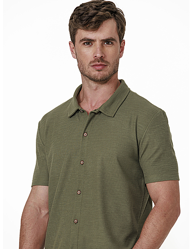 imagem de Camisa Manga Curta Malha Tricot Verde