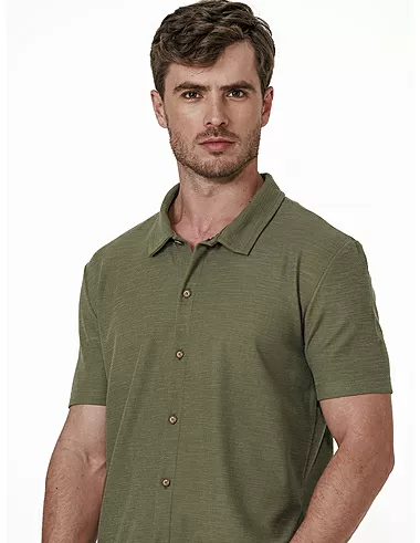 imagem de Camisa Manga Curta Malha Tricot Verde