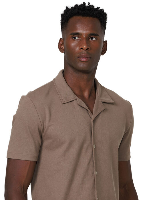 imagem de Camisa Manga Curta Piquet Smart Khaki 
