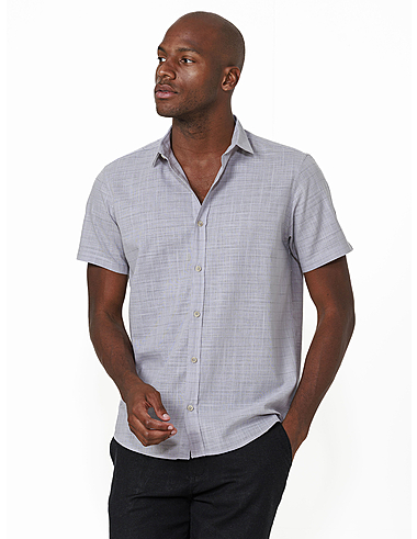 imagem de Camisa Manga Curta Slub Maresia Cinza