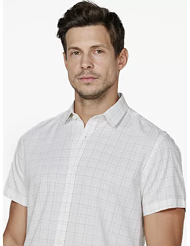 imagem de Camisa Manga Curta Slub Nvez Branco/Khaki/Marinho