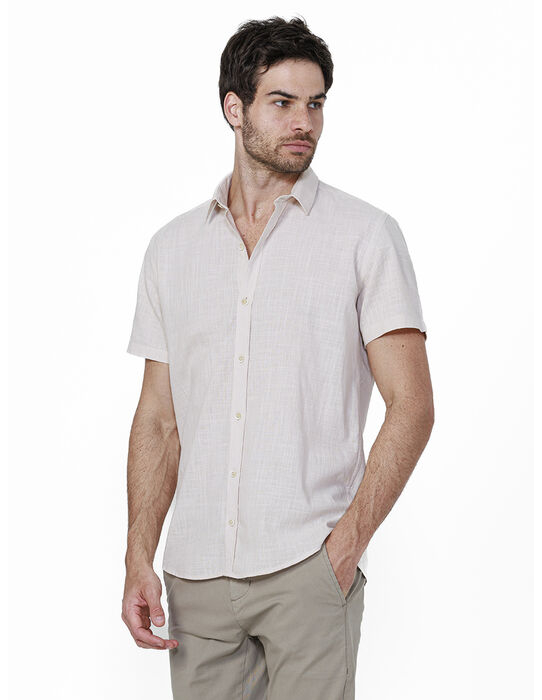imagem de Camisa Manga Curta Slub Swath Areia