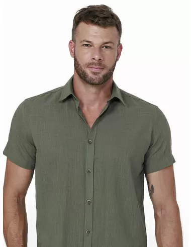 imagem de Camisa Manga Curta Slub Swath Verde