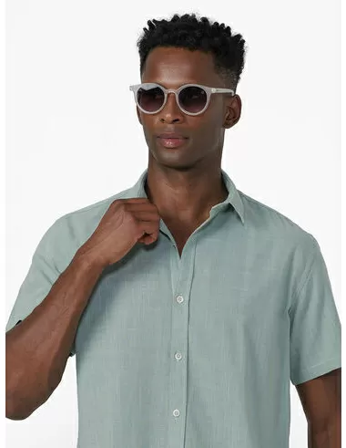 imagem de Camisa Manga Curta Slub Trindade Verde Babosa