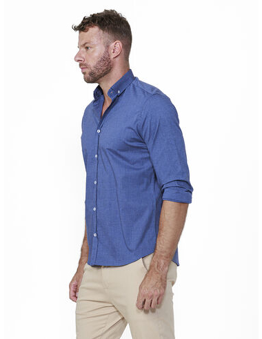 imagem de Camisa Manga Longa Fil A Fil Span Azul Marinho