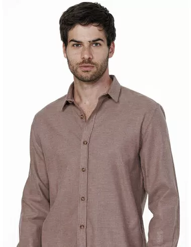 imagem de Camisa Manga Longa Flanela Twill Caramelo