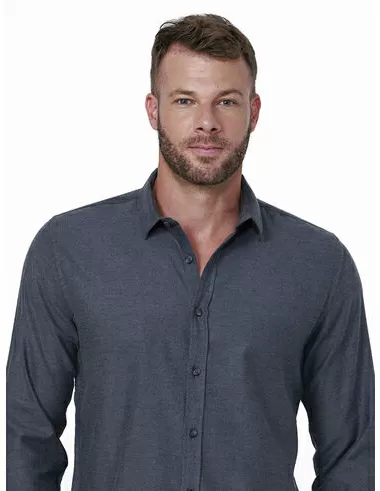 imagem de Camisa Manga Longa Flanela Twill Preto