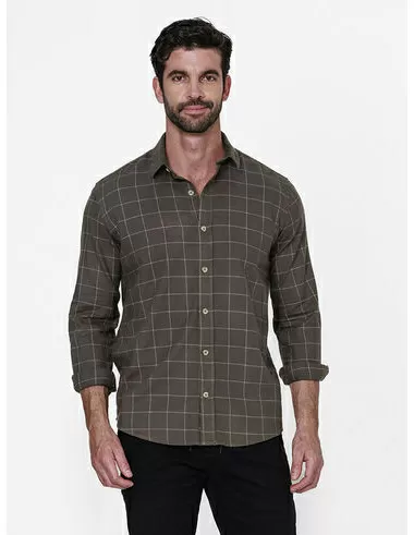 imagem de Camisa Manga Longa Grid Flanela