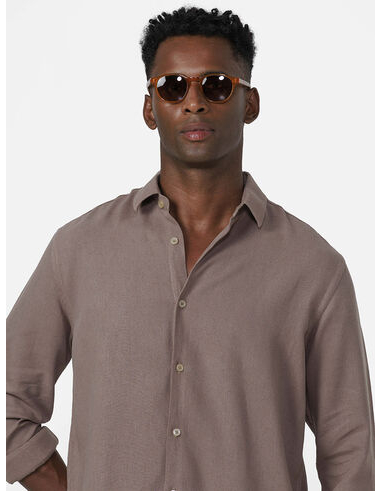 imagem de Camisa Manga Longa Linen Tencel Khaki 
