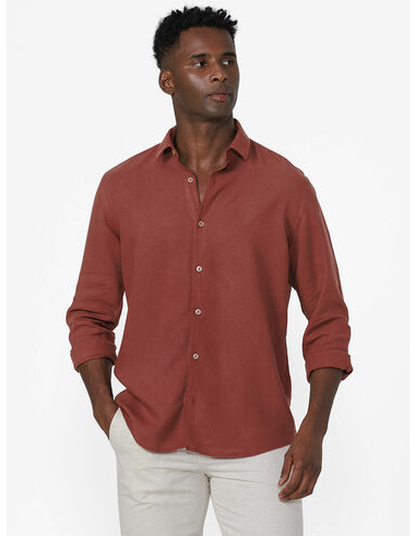 imagem de Camisa Manga Longa Linen Tencel Telha