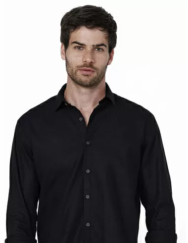 imagem de Camisa Manga Longa Linho Duna Preto
