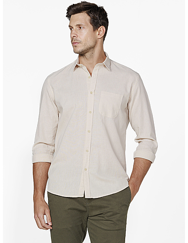 imagem de Camisa Manga Longa Linho Glasgow Areia