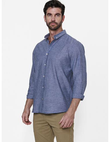 imagem de Camisa Manga Longa Linho Kiel  Azul