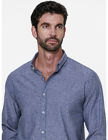 imagem de Camisa Manga Longa Linho Kiel  Azul