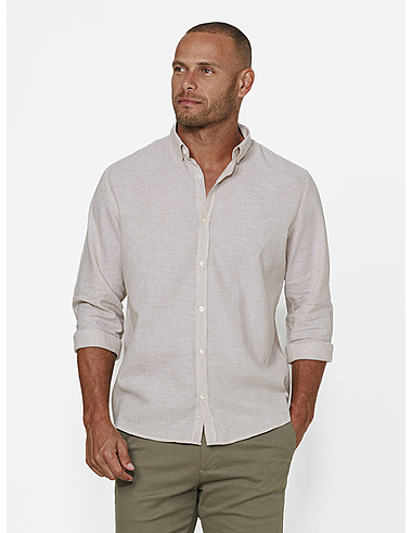 imagem de Camisa Manga Longa Linho Kiel  Natural