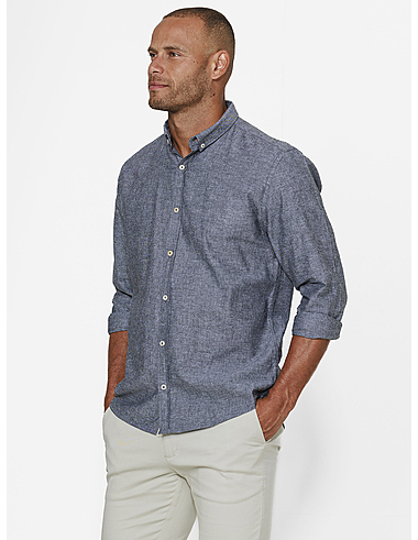 imagem de Camisa Manga Longa Linho Kiel  Preto