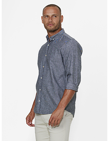 imagem de Camisa Manga Longa Linho Kiel  Preto