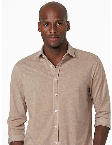 imagem de Camisa Manga Longa Malha Oxford Kaki