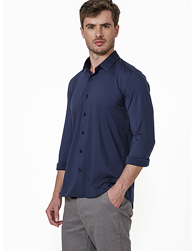 imagem de Camisa Manga Longa Malha Tech Azul Marinho